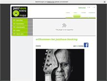 Tablet Screenshot of jazzhausbooking.com